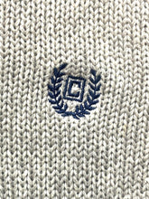 Load image into Gallery viewer, Chaps Sweater Adult Medium Button Mock Neck Elbow Pad Cable Knit Outerwear Mens

