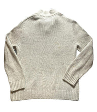 Load image into Gallery viewer, Chaps Sweater Adult Medium Button Mock Neck Elbow Pad Cable Knit Outerwear Mens
