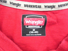 Load image into Gallery viewer, Wrangler Shirt Adult Medium Workwear Front Pocket Patch Logo Short Sleeve Mens
