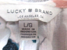 Load image into Gallery viewer, Lucky Brand Shirt Womens Large 100% Viscose Boho Allover Print Floral Tie Ladies
