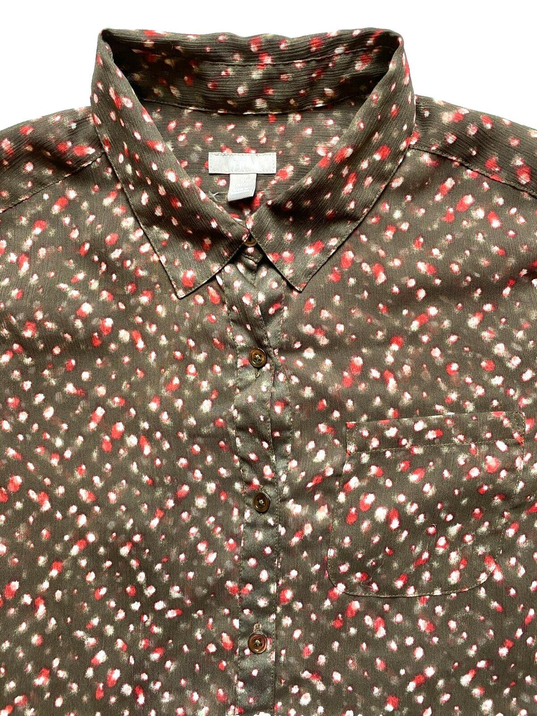 J Jill Shirt Womens Small Button Up Collared Blouse Long Sleeve Petite Ladies