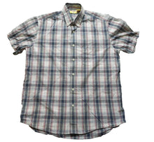 Load image into Gallery viewer, Duck Head Shirt Adult Medium Short Sleeve Button Up Plaid Casual Camp Mens
