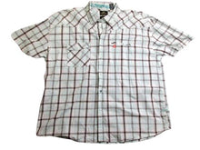 Load image into Gallery viewer, Akademiks Shirt Adult 4XL Button Up Plaid AKDMKS Pocket Blue White Gray Mens
