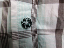 Load image into Gallery viewer, Akademiks Shirt Adult 4XL Button Up Plaid AKDMKS Pocket Blue White Gray Mens
