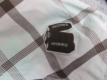 Load image into Gallery viewer, Akademiks Shirt Adult 4XL Button Up Plaid AKDMKS Pocket Blue White Gray Mens

