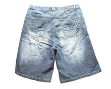 Load image into Gallery viewer, Akademiks Shorts Adult 38 Whiskered Medium Wash Denim Jean AKDMKS Bermuda Mens
