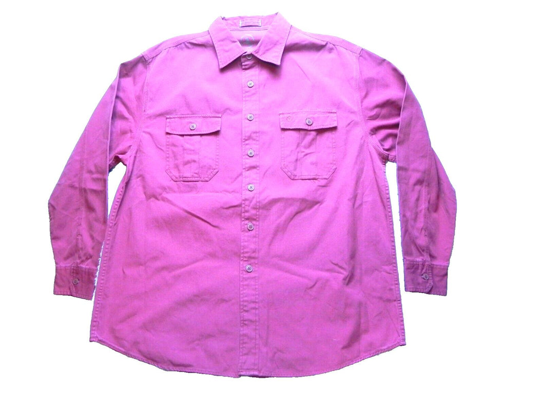 Aigle Shirt Adult Extra Large Button Up Flap Pocket Workwear Long Sleeve Mens
