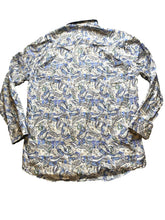 Load image into Gallery viewer, Alan Flusser Shirt Adult Large Blue Button Up Allover Print Paisley Casual Mens
