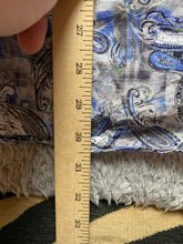 Load image into Gallery viewer, Alan Flusser Shirt Adult Large Blue Button Up Allover Print Paisley Casual Mens
