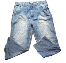 Load image into Gallery viewer, KOMAN Jeans Adult 42x32 Medium Wash Whiskered 5 Pocket Denim Baggy Y2K Mens
