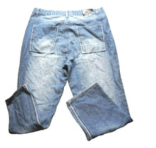Load image into Gallery viewer, KOMAN Jeans Adult 42x32 Medium Wash Whiskered 5 Pocket Denim Baggy Y2K Mens
