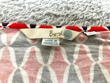 Load image into Gallery viewer, Boden Shirt Women 6 Red Navy Geometric Elodie Jersey Wrap Blouse Stretch Viscose
