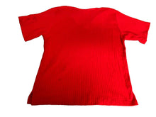 Load image into Gallery viewer, Jessica Roberts Shirt Womens Large Ribbed Knit V-Neck Slit Blouse Casual Ladies
