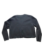 Load image into Gallery viewer, Classiques Entier Sweater Womens Large Black Wool Rayon Silk Beaded Zip Petites
