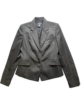 Load image into Gallery viewer, Body By Victoria Suit Jacket Women 8 Medium Charcoal Gray Single Breasted Blazer
