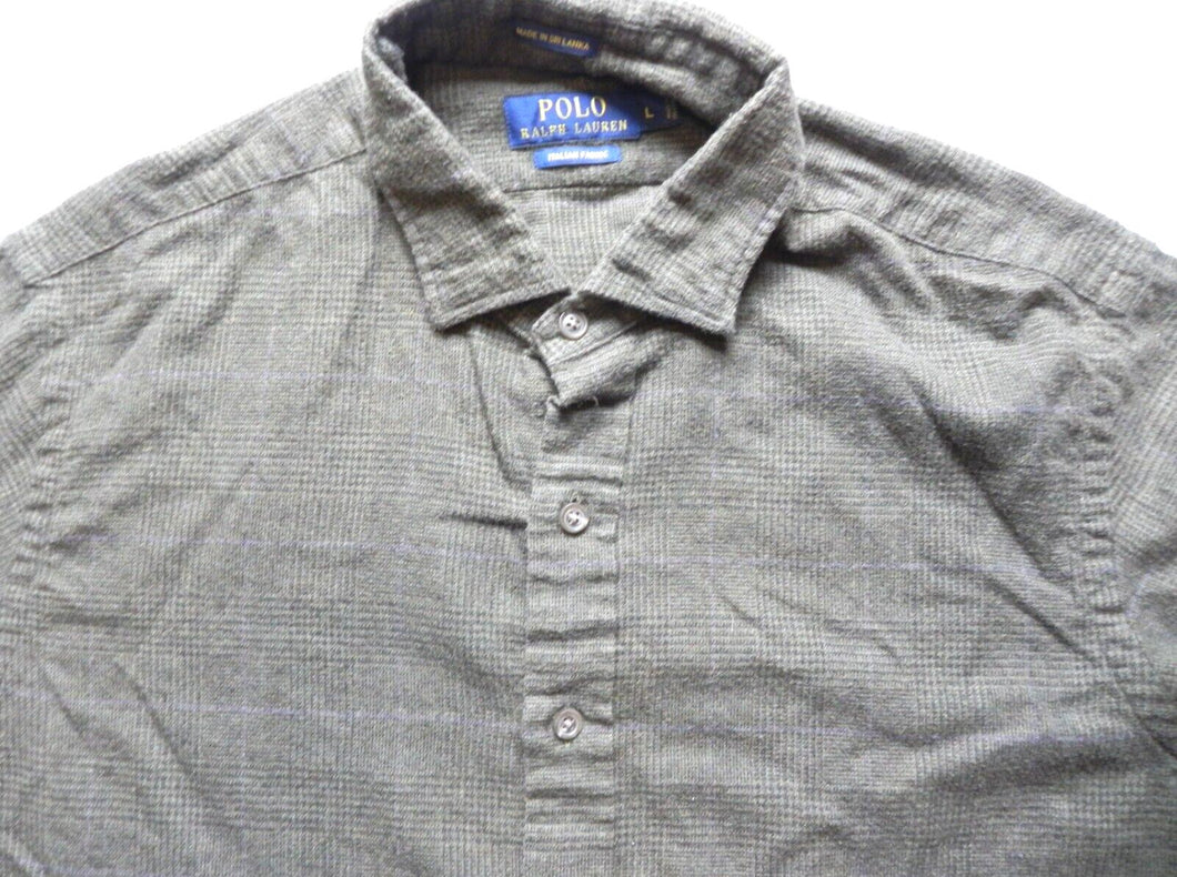 POLO Ralph Lauren Shirt Adult Large Button Up Long Sleeve Italian Fabric Mens