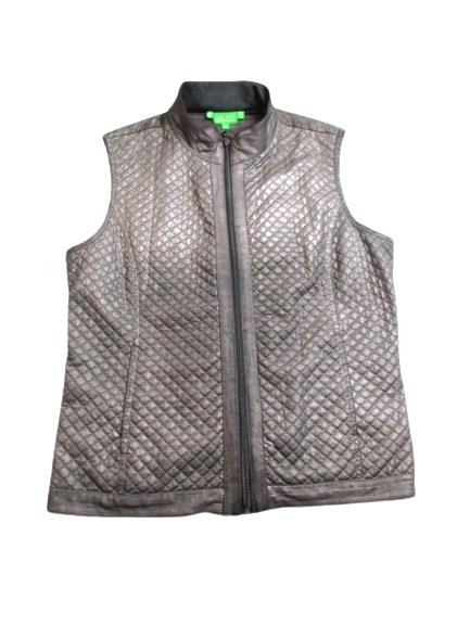 Tail Tech Vest Womens Extra Large Gray Full Zip Quilted Performance Spandex Lady