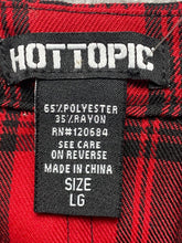 Load image into Gallery viewer, Hot Topic Skirt Womens Large Red Split Buckle Pleated Schoolgirl Y2K Goth Rayon
