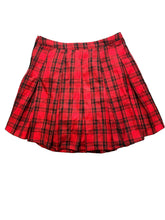 Load image into Gallery viewer, Hot Topic Skirt Womens Large Red Split Buckle Pleated Schoolgirl Y2K Goth Rayon
