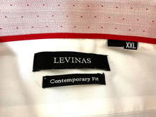 Load image into Gallery viewer, Levinas Shirt Adult 2XL XXL Contemporary Fit Button Up Flip Cuffs Contrast Mens
