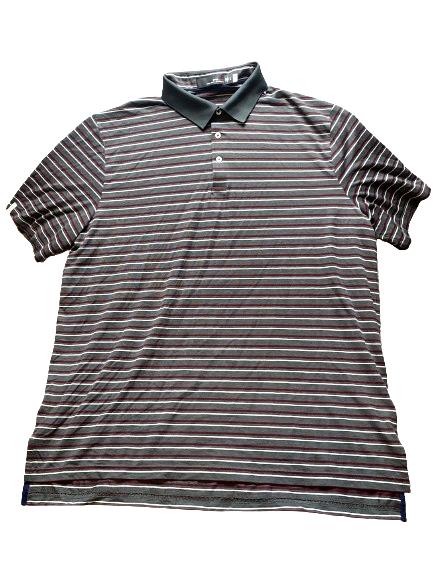 RLX Ralph Lauren Shirt Adult Extra Large Preppy Striped Casual Golf Polo Mens