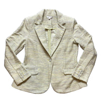 Load image into Gallery viewer, Cabi Jacket Womens 10 Yellow Gray Tweed Career Blazer Single Breasted Ladies

