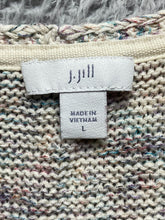 Load image into Gallery viewer, J Jill Shirt Womens Large Pastel Rainbow Tank Nylon Acrylic Linen V-Neck Ladies
