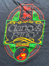 Load image into Gallery viewer, VTG Clancy’s Fancy Shirt Adult Extra Large Black Hot Sauce Single Stitch 80s 90s
