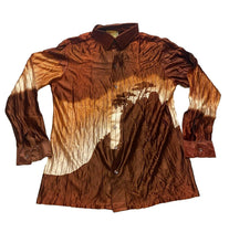 Load image into Gallery viewer, VTG Kings Road Shirt Adult Large AOP Mountain Naturecore Button Up 70s Mens
