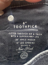 Load image into Gallery viewer, J Crew Jeans Womens 25x27 Black Whiskered 8&quot; Toothpick Super Skinny Denim Ladies
