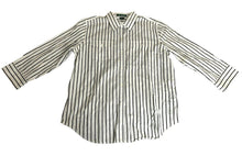 Load image into Gallery viewer, Lauren Ralph Lauren Shirt Womens Large White Black Stripes Button Up Collared
