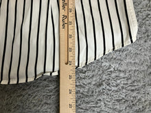 Load image into Gallery viewer, Lauren Ralph Lauren Shirt Womens Large White Black Stripes Button Up Collared
