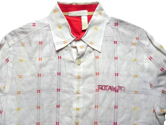 Rocawear Shirt Adult Medium Button Up Short Sleeve Windowpane Plaid Casual Mens