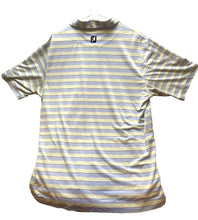 Load image into Gallery viewer, FJ FootJoy Shirt Adult Large Blue Spandex Methodist Embroidery Golf Polo Mens
