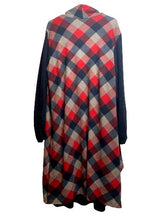 Load image into Gallery viewer, Haani Dress Womens 3X Plus Black Red Gray Plaid Lagenlook Cardigan Rayon Spandex
