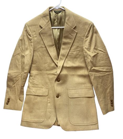 Bespoke Sport Coat Mens 40 Butterscotch Single Breasted Camel Hair Suit Blazer