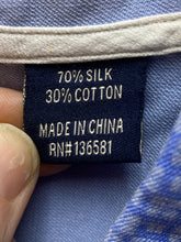 Load image into Gallery viewer, Nat Nast Shirt Adult 2XL XXL Blue Button Up Silk Blend Embroidery Hawaiian Mens
