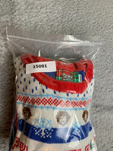 Load image into Gallery viewer, Bob Ross Sweater Adult Medium Blue Lights Up Ugly Christmas Paint Spencers Mens
