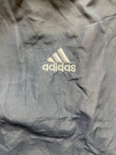 Load image into Gallery viewer, Adidas Jacket Adult Large Navy Full Zip Three Stripes Logo Windbreaker Mens

