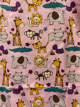 Load image into Gallery viewer, Carol's Scrub Top Womens 1X Pink AOP Animals Giraffe Workwear Medical Shirt Plus
