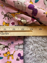 Load image into Gallery viewer, Carol's Scrub Top Womens 1X Pink AOP Animals Giraffe Workwear Medical Shirt Plus
