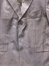 Load image into Gallery viewer, Calvin Klein Sport Coat Mens 46 Navy Pinstriped Single Breasted Super 120s Wool
