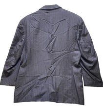 Load image into Gallery viewer, Calvin Klein Sport Coat Mens 46 Navy Pinstriped Single Breasted Super 120s Wool
