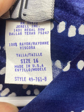 Load image into Gallery viewer, VTG Ali Miles Shirt Womens 16 Extra Large Blue Rayon Boho Peasant Boxy Oversized
