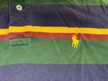 Load image into Gallery viewer, Ralph Lauren Shirt Adult Large Green Navy Rugby Preppy Stripes Golf Polo Mens
