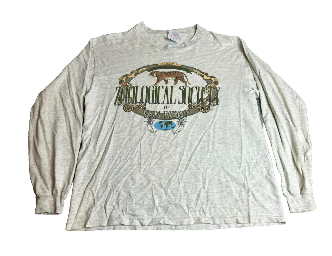VTG Zoological Society Shirt Adult Large San Diego Tiger Snake Naturecore Zoo