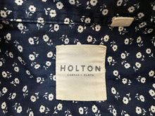 Load image into Gallery viewer, Holton Shirt Adult Medium Navy Blue AOP Flower Button Up Casual Canvas Cloth Men
