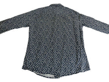 Load image into Gallery viewer, Holton Shirt Adult Medium Navy Blue AOP Flower Button Up Casual Canvas Cloth Men
