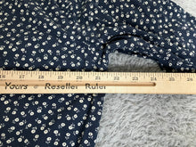 Load image into Gallery viewer, Holton Shirt Adult Medium Navy Blue AOP Flower Button Up Casual Canvas Cloth Men
