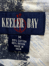 Load image into Gallery viewer, Keeler Bay Shirt Adult Medium AOP Lighthouse Sailing Boat Rayon Hawaiian Mens
